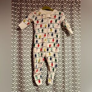 Hanna Andersson | Baby Holiday Zip Sleeper in Bright Bulbs, 0-3m